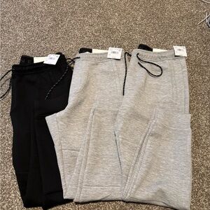 3 Pair of Mens NWT's Black  and Gray Jogger Pants